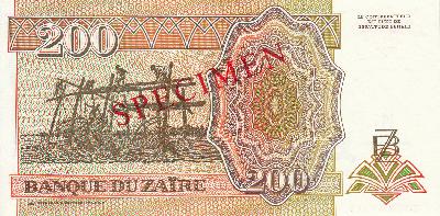 Beschrijving achterzijde: SPECIMEN